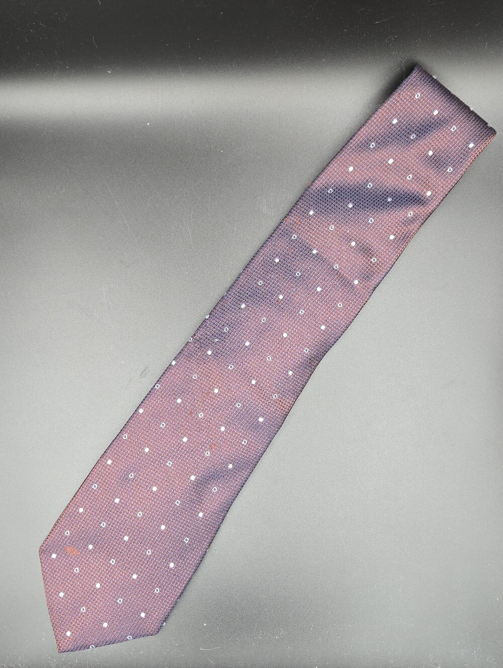 VALENTINO Cravatte Iridescent Purple Blue & Red Silk Tie - Made in Italy